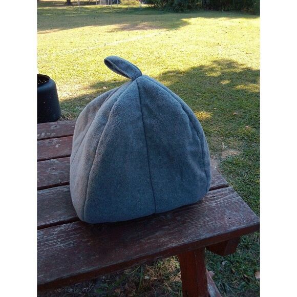 Fur Haven Gray fleece pet dome tent bed small dog or cat - Picture 3 of 7